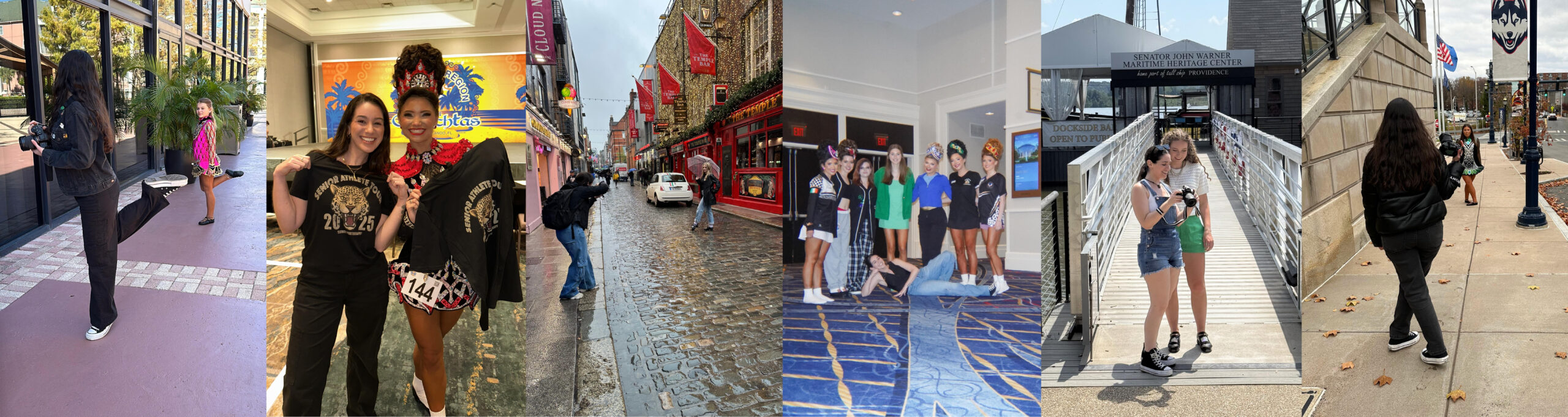Photos from behind the scenes of Irish dancers working with photographer Mary Slowey since 2020
